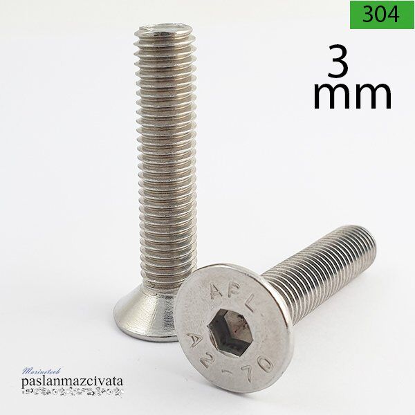 M3 Paslanmaz Havşa Baş İmbus Civata Çeşitleri DIN7991