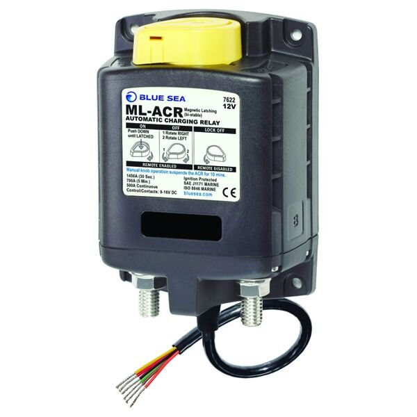 Blue Sea Systems ML-Serisi Ağır Hizmet Otomatik Şarj Rölesi. 12V.
