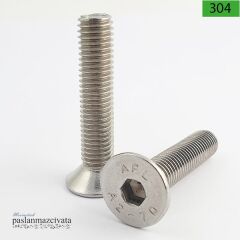 M5 Paslanmaz Havşa Baş İmbus Civata Çeşitleri DIN7991