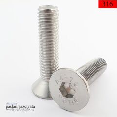 M5 Paslanmaz Havşa Baş İmbus Civata Çeşitleri DIN7991