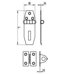 Paslanmaz 75mm Menteşeli Kilit