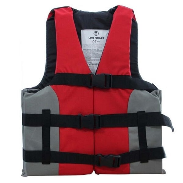 Holdman WaterSport Kırmızı Can Yeleği - Yüzdürmeye Yardımcı Su Sporları Yeleği (Ayarlanabilir Klipsli)