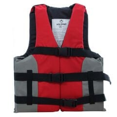 Holdman WaterSport Kırmızı Can Yeleği - Yüzdürmeye Yardımcı Su Sporları Yeleği (Ayarlanabilir Klipsli)