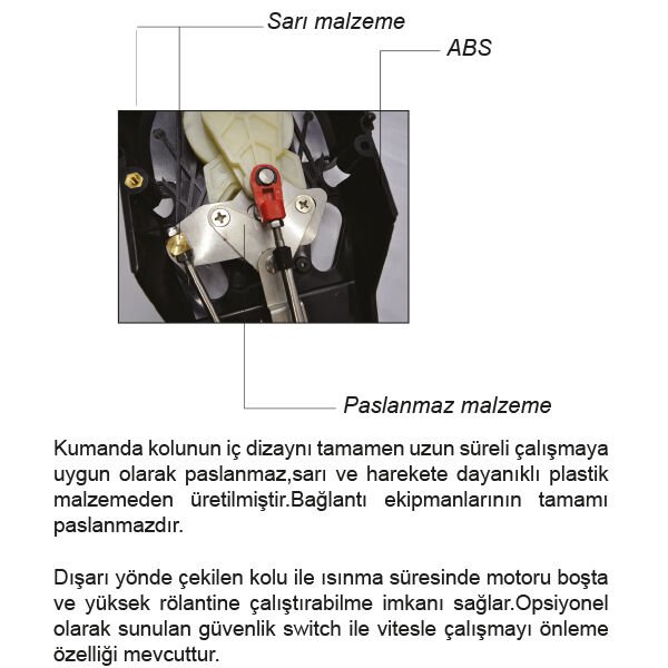 Kumanda Kolu Tekli Beyaz