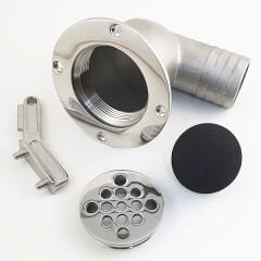 38mm, Paslanmaz Yer Süzgeçi, çekvalfli Tahliye, Yer Sifonu