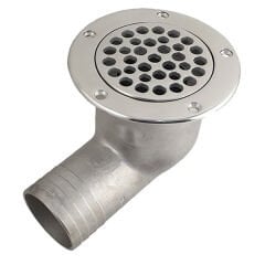 50mm, Paslanmaz Yer Süzgeçi, çekvalfli Tahliye, Yer Sifonu