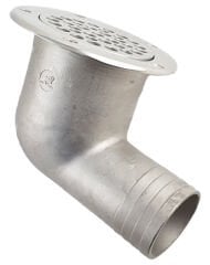 50mm, Paslanmaz Yer Süzgeçi, çekvalfli Tahliye, Yer Sifonu