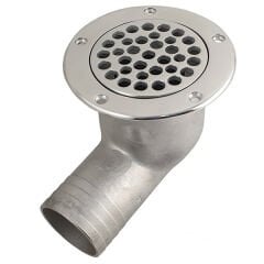 50mm, Paslanmaz Yer Süzgeçi, çekvalfli Tahliye, Yer Sifonu