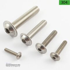 M8 Paslanmaz Pullu Bombe Baş İmbus Civata Çeşitleri