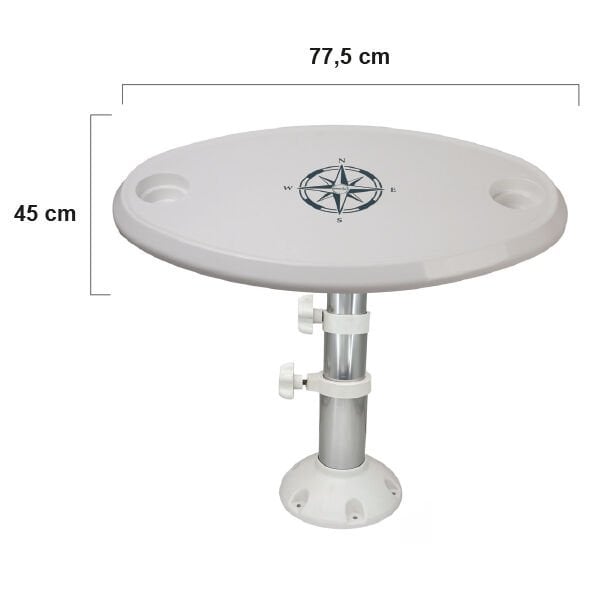 Oval Plastik Masa Tablası - 45 x 77,5 cm UV Dayanıklı Tekne Masa Tablası