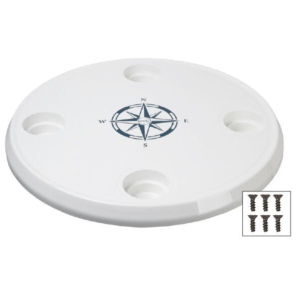 Yuvarlak Masa Tablası - Çap 59 cm, UV Dayanıklı Tekne ve Yat Masası