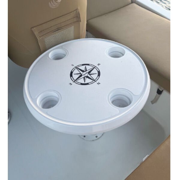 Yuvarlak Masa Tablası - Çap 59 cm, UV Dayanıklı Tekne ve Yat Masası