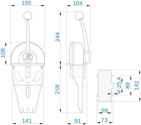 S.A. MART Klasik Model Tekli Kumanda Kolu (Gaz/Şanzıman)
