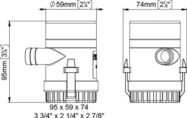 Marco UP 500 12V Sintine Pompası - 32 L/Dakika Yüksek Performanslı Marin Pompa