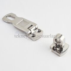 Paslanmaz 75mm Menteşeli Kilit (Kalın Tip)