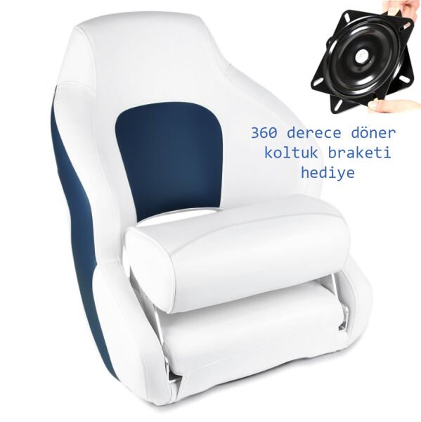 DRT MAVİ KATLANIR KOLTUK VE 360 DERECE DÖNER TABLA HEDİYE