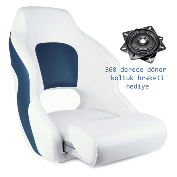 DRT MAVİ KATLANIR KOLTUK VE 360 DERECE DÖNER TABLA HEDİYE