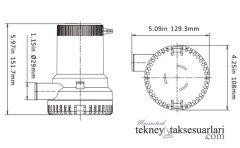 Seaflo 2000gph 12V Sintine Pompası