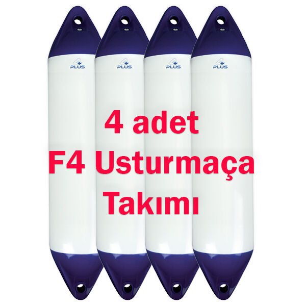 4PLUS 4 ADET F4 MAVİ/BEYAZ TEKNE USTURMAÇA TAKIMI (21x104)
