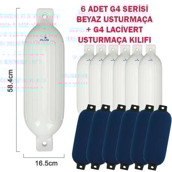 G4 BEYAZ USTURMAÇA VE KILIFI 6'LI SET