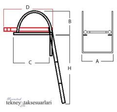 3 Basamaklı, Havuz Tip, Teleskopik, Katlanır Merdiven