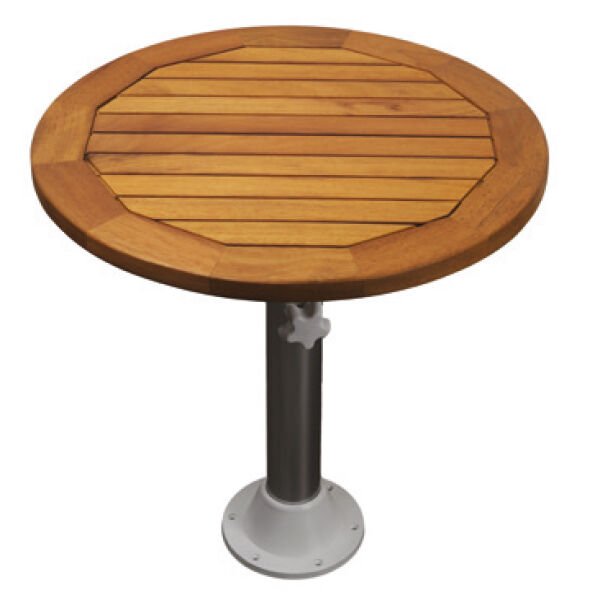 Masif Teak Ahşap Yuvarlak Masa Tablası - Çap 60 cm (32 mm Kalınlık)