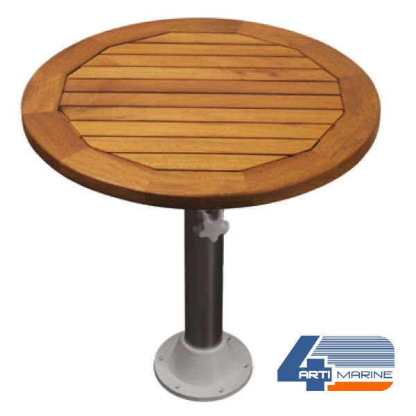 Masif Teak Ahşap Yuvarlak Masa Tablası - Çap 60 cm (32 mm Kalınlık)