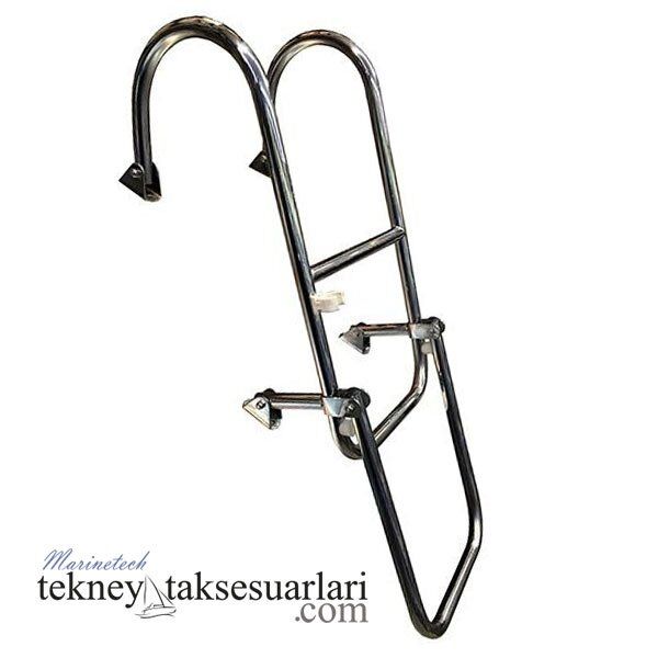 3 Basamaklı, Katlanır, Paslanmaz, Tekne Merdiveni