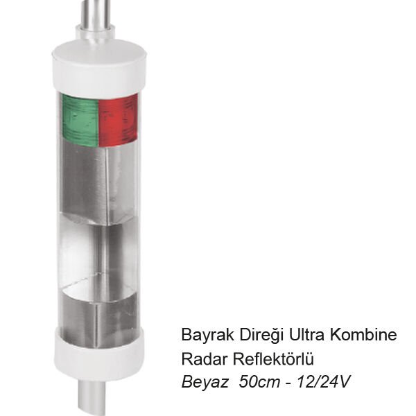 Ultra Kombine Radar Reflektörlü Seyir Feneri ve Bayrak Direği (50 cm)