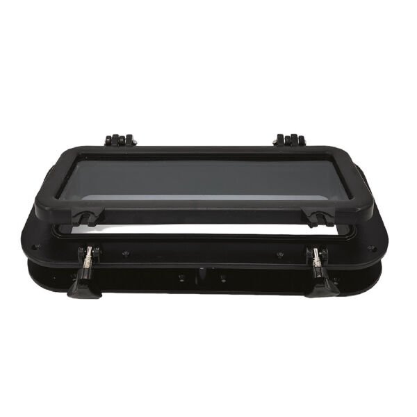 4PLUS Siyah Dikdörtgen Lumboz - 200x400 mm - ABS Plastik - İçten Montajlı