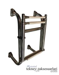 2+2 Basamaklı, Teleskopik Katlanır, Paslanmaz Merdiven