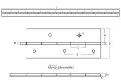 960 x 60 x 2mm, Paslanmaz Şerit Menteşe,  Boy Menteşe