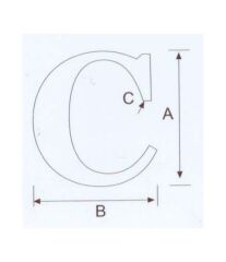 C Kabartma Harf Paslanmaz, 316 Kalite