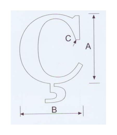 Ç Kabartma Harf Paslanmaz, 316 Kalite