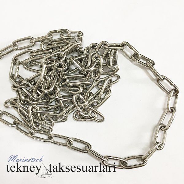 Ø 2 mm 316 Kalite Paslanmaz Zincir, Krom Zincir