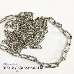 Ø 2 mm 316 Kalite Paslanmaz Zincir, Krom Zincir