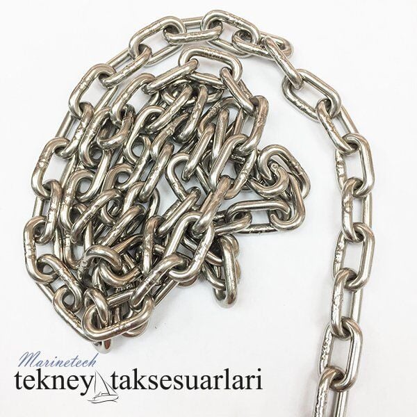 Ø 4 mm 316 Kalite Paslanmaz Zincir, Krom Zincir