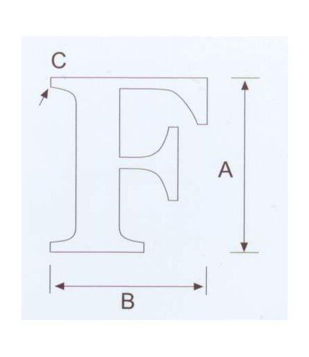 F Kabartma Harf Paslanmaz, 316 Kalite