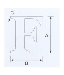 F Kabartma Harf Paslanmaz, 316 Kalite