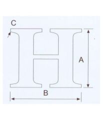H Kabartma Harf Paslanmaz, 316 Kalite