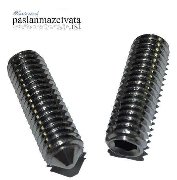 5 mm, Sivri Uçlu Setskur, DIN914 Çeşitleri