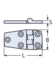 MENTEŞE 38 X 76 X 4MM  316KALİTE