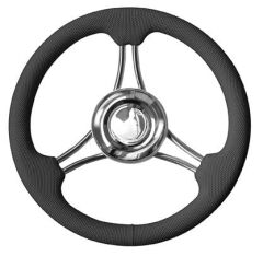 35cm T22RB Plastik Kaplı Siyah Dümen Simidi