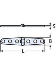 MENTEŞE 27 X 160 X 4MM 316 KALİTE
