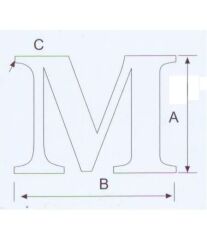 M Kabartma Harf Paslanmaz, 316 Kalite