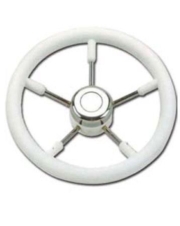 35cm T9W Plastik Kaplı Beyaz Dümen Simidi