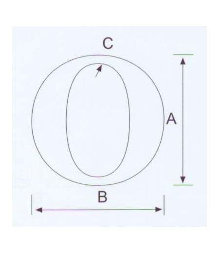 O Kabartma Harf Paslanmaz, 316 Kalite
