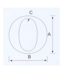 O Kabartma Harf Paslanmaz, 316 Kalite