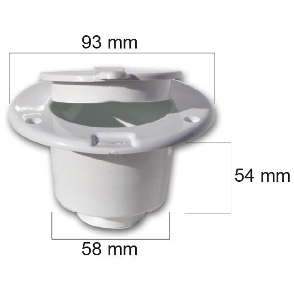 Duş Yuvası - Plastik Kapaklı, Beyaz Tekne Duş Kutusu