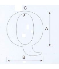 Q Kabartma Harf Paslanmaz, 316 Kalite